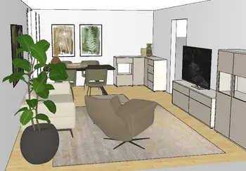 Haus Wohnung  Perspektive 3D Planung